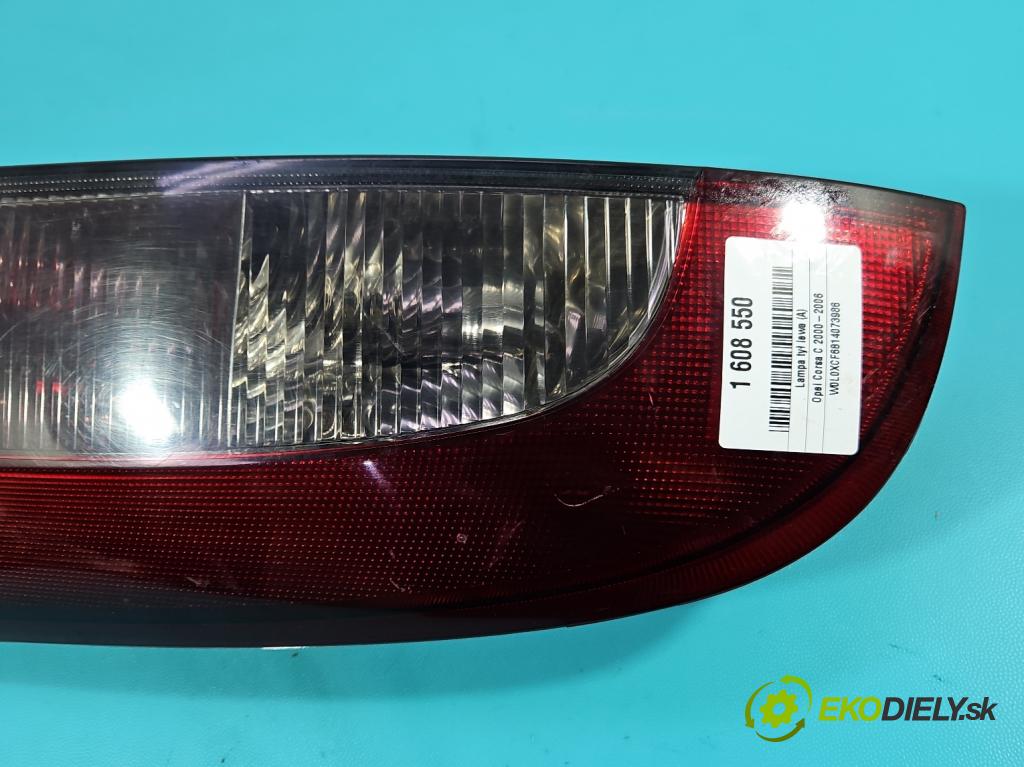 Opel Corsa C 2000-2006 1.0 12V 58 HP manual 43 kW 973 cm3 5- svetlo / reflektor zadné ľavé 09114336 (Kľučka dverí ostatné)