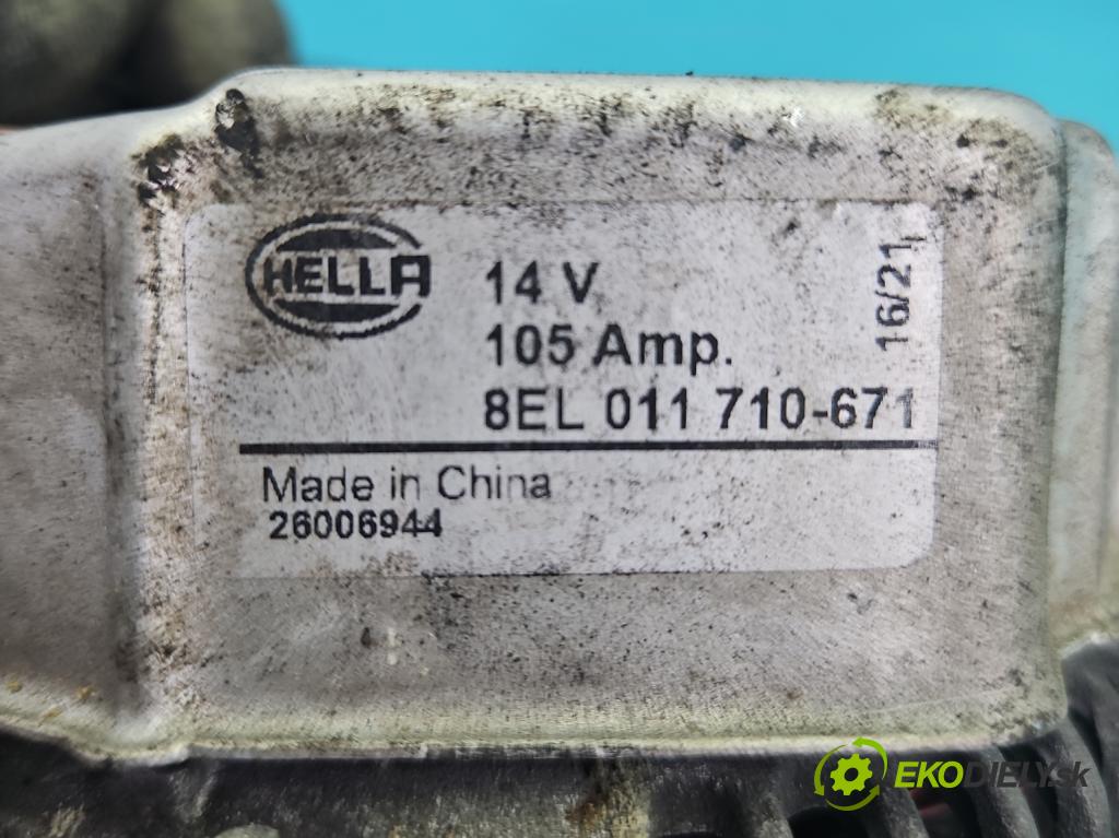 Mini One I 2000-2006 1.6 16v 116 hp manual 85 kW 1598 cm3 3- Alternator 8EL011710 (Alternátor)