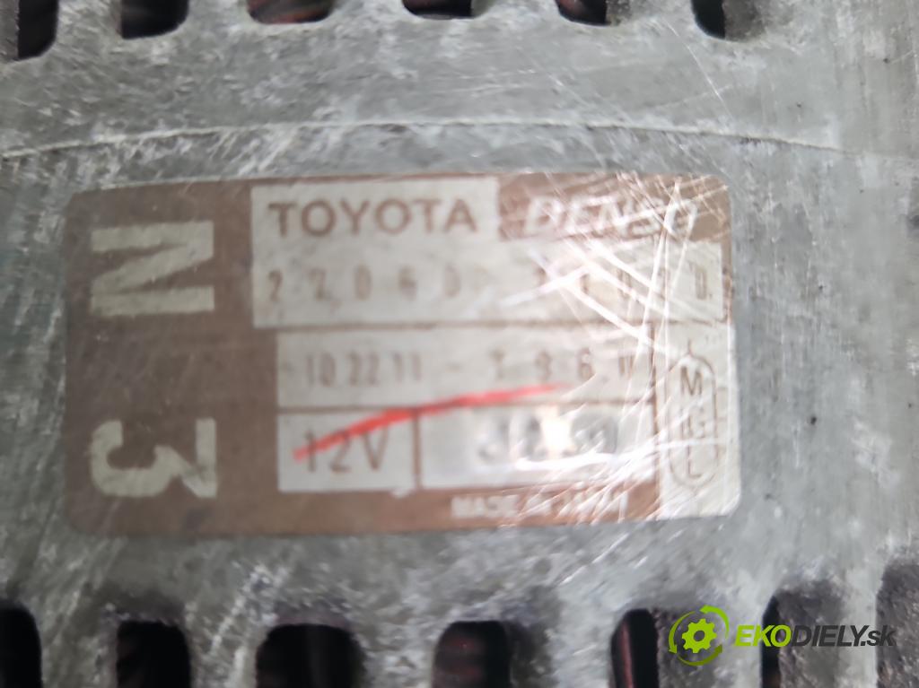 Toyota Yaris verso 1.3 vvti 86 hp manual 63 kW 1299 cm3 5- Alternator 27060-21020 (Alternátor)