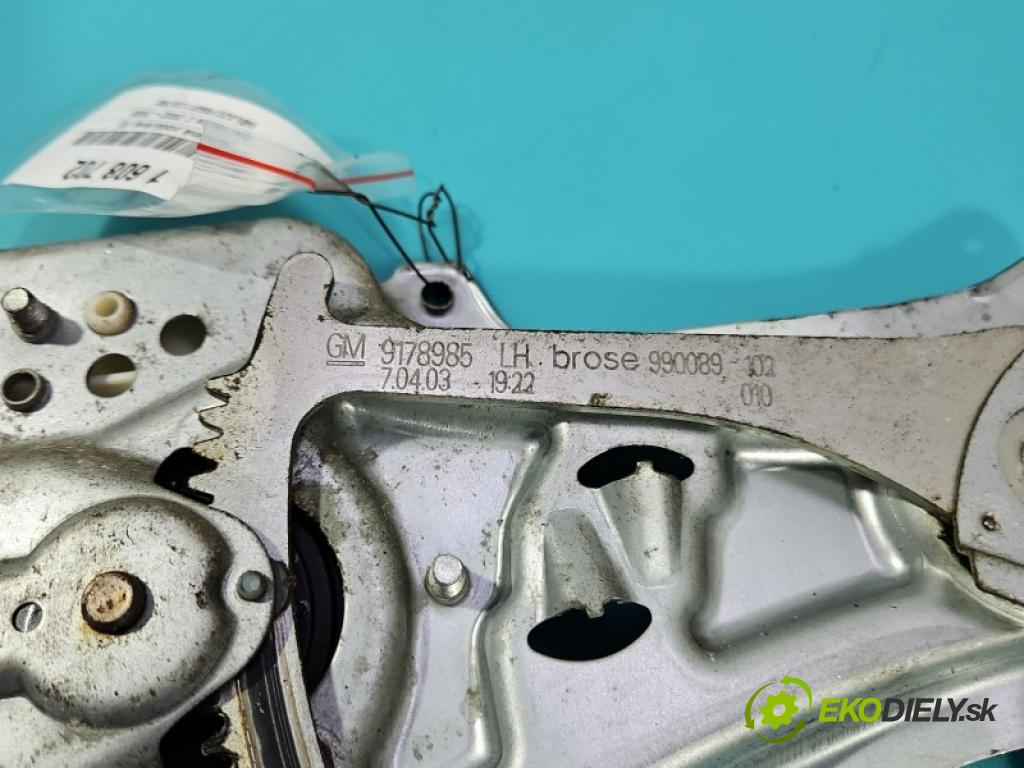 Opel Vectra C 2002-2008 2.2 dti 125 hp manual 92 kW 2172 cm3 4- mechanismus stahování přední levý 9178987LH