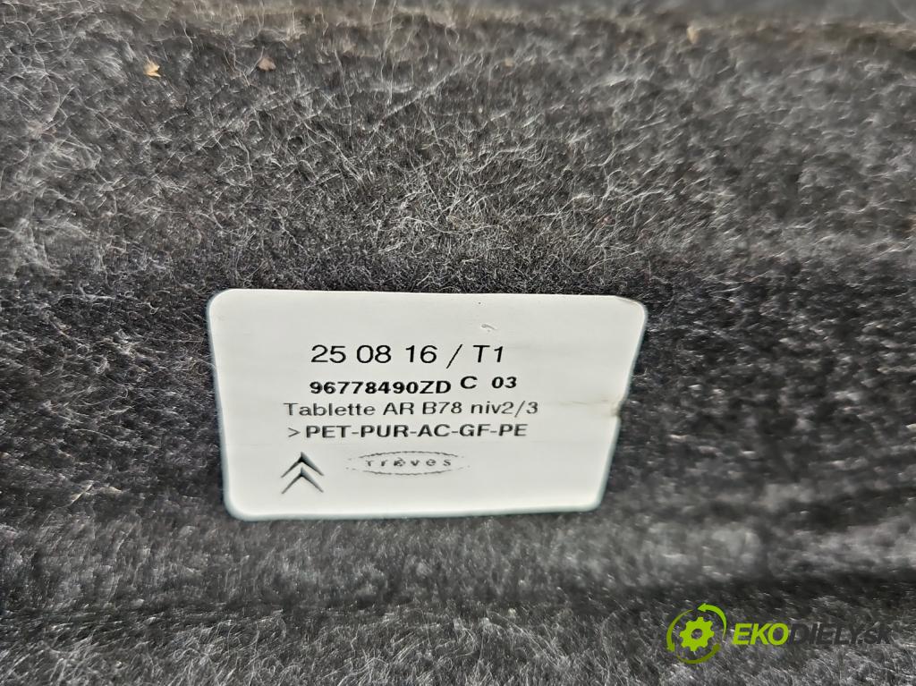 Citroen C4 Picasso II 2013-2019 1.6 hdi 109 HP manual 80 kW 1560 cm3 5- zadná 96778490ZD (Pláto kufra)