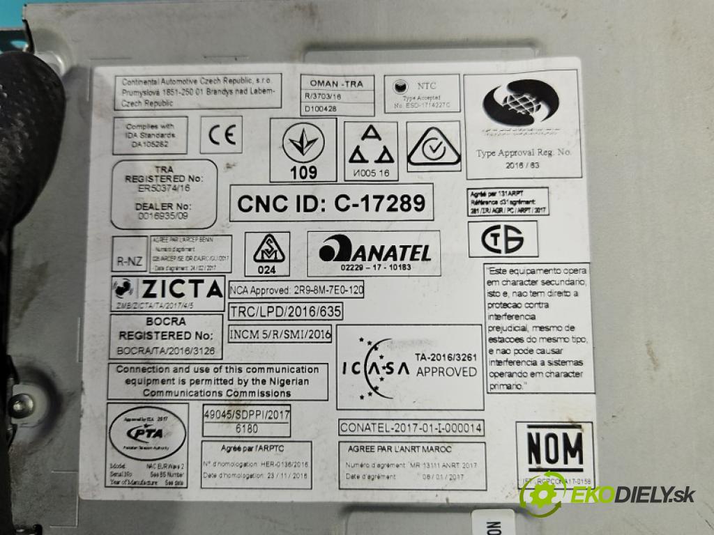 Citroen C4 Picasso II 2013-2019 1.6 hdi 109 hp manual 80 kW 1560 cm3 5- Navigace: čtečka 9821909080