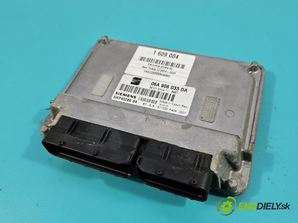 Seat Toledo III 2004-2009 1.6 8V 102 HP manual 75 kW 1595 cm3 5- riadiaca jednotka motora 06A906033DA