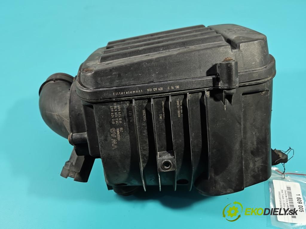 Seat Toledo III 2004-2009 1.6 8V 102 HP manual 75 kW 1595 cm3 5- obal filtra vzduchu 1F0129607 (Obal vzduchového filtra)