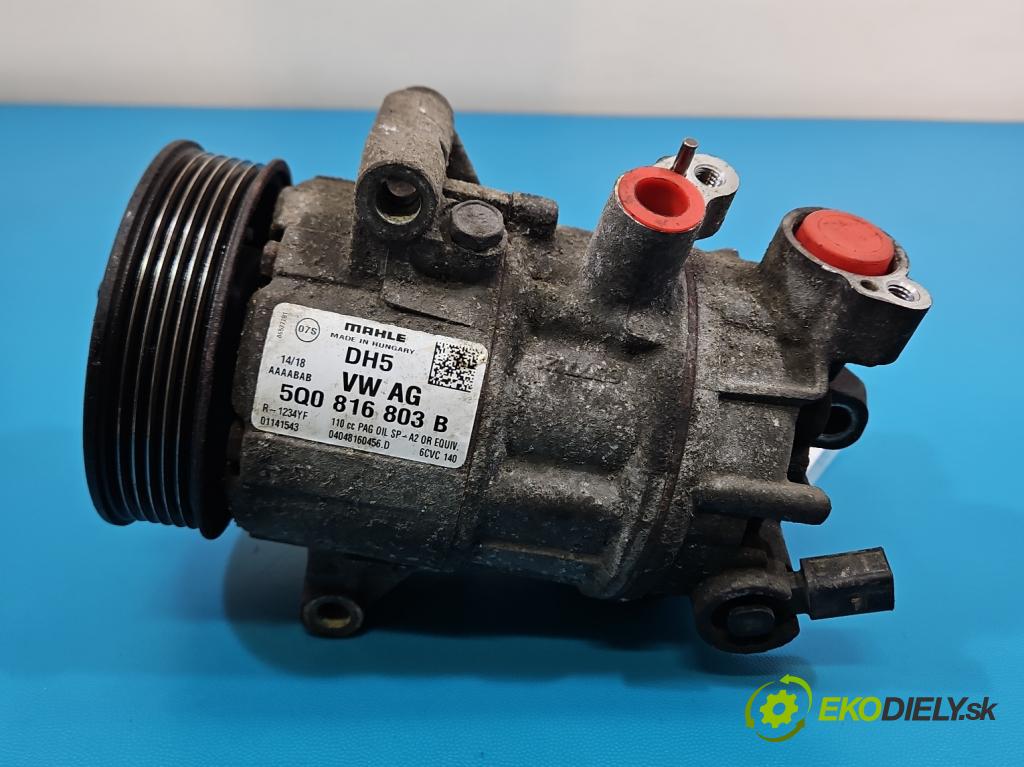 Skoda Rapid 2012-2019 1.4 tdi 90 HP manual 66 kW 1422 cm3 5- Kompresor: klimatizácie 5Q0816803B (Kompresor klimatizácie)
