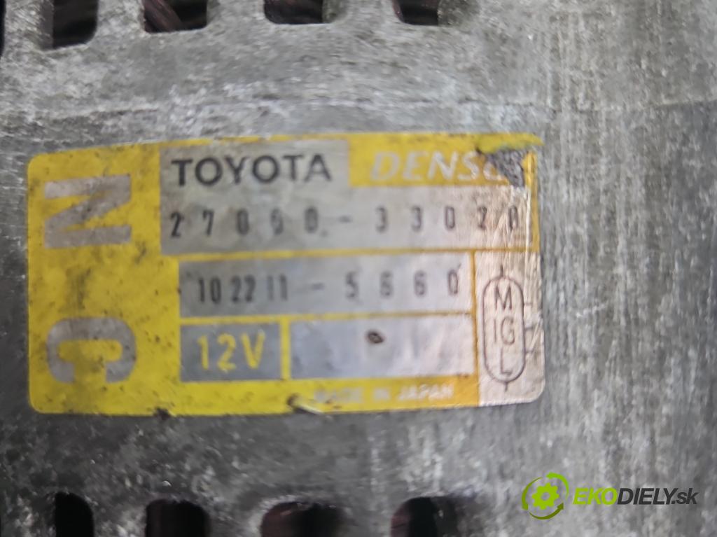 Toyota Yaris I 1999-2005 1.4 D4D 75 hp manual 55 kW 1364 cm3 5- Alternator 27060-33020 (Alternátor)