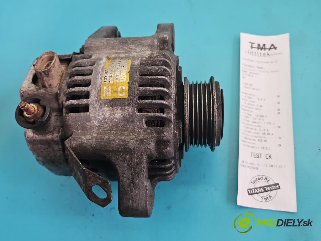 Toyota Yaris I 1999-2005 1.4 D4D 75 HP manual 55 kW 1364 cm3 5- Alternator 27060-33020 (Alternátor)