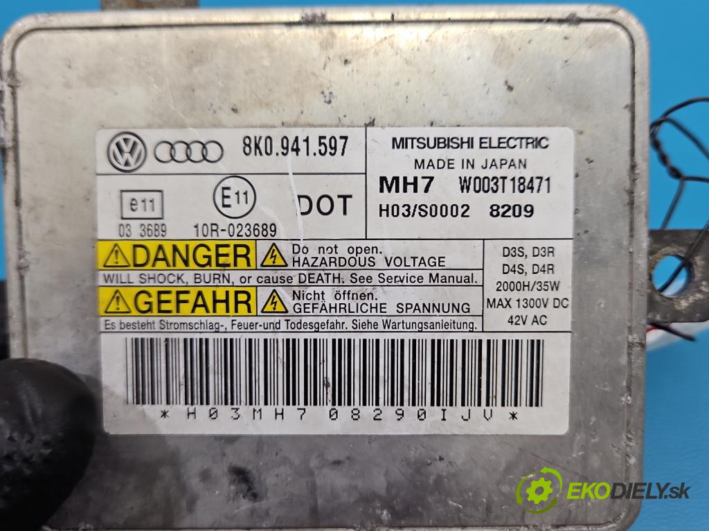 Audi A4 B8 2007-2015 3.2 265KM automatic 195 kW 3197 cm3 4- střídač: xenon 8K0941597 (Riadiaca jednotka xenónu)