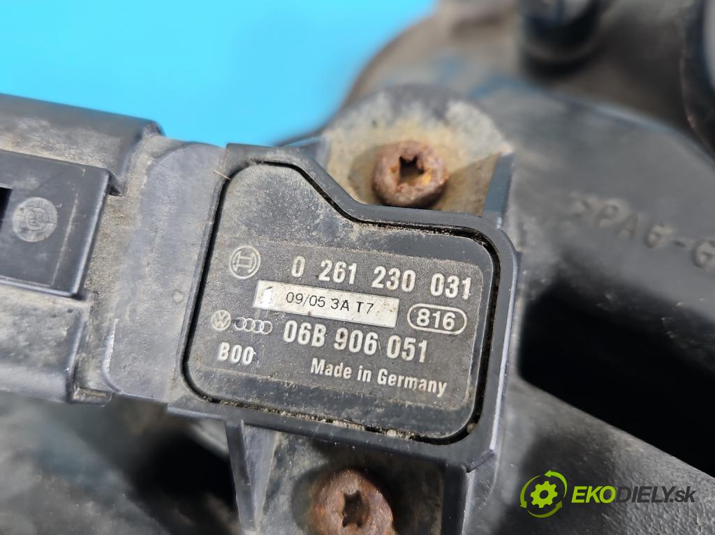 Seat Toledo III 2004-2009 1.6 8V 102 HP manual 75 kW 1595 cm3 5- zvod nasávací 06A133203DT (Sacie potrubie)