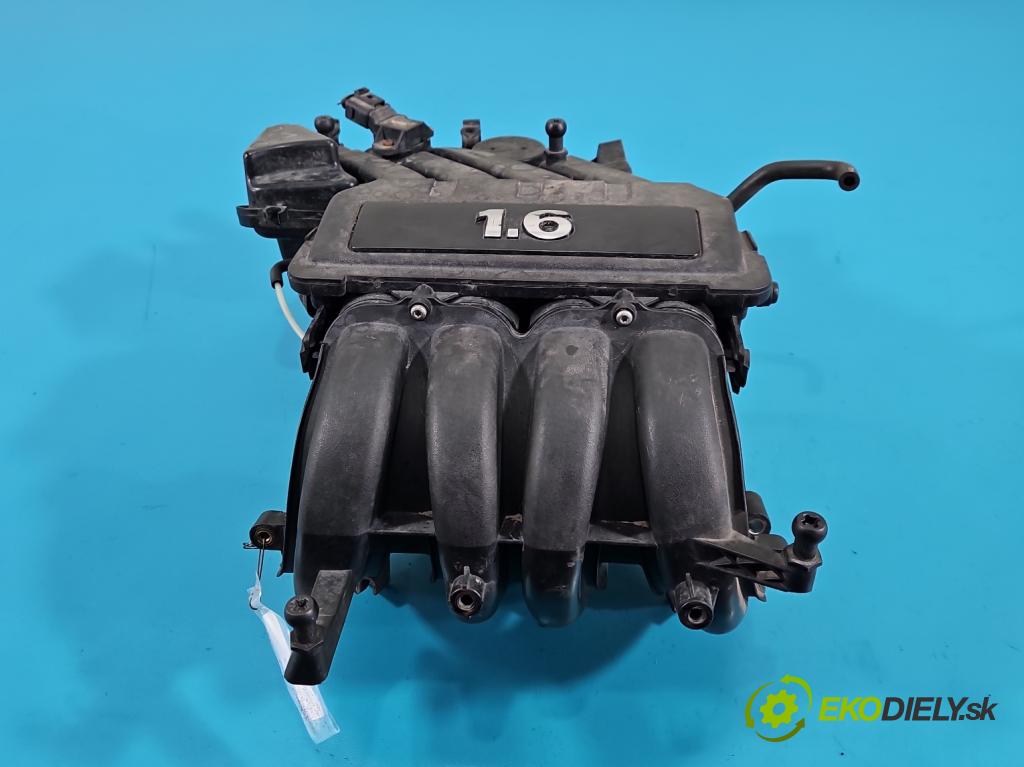 Seat Toledo III 2004-2009 1.6 8V 102 HP manual 75 kW 1595 cm3 5- zvod nasávací 06A133203DT (Sacie potrubie)