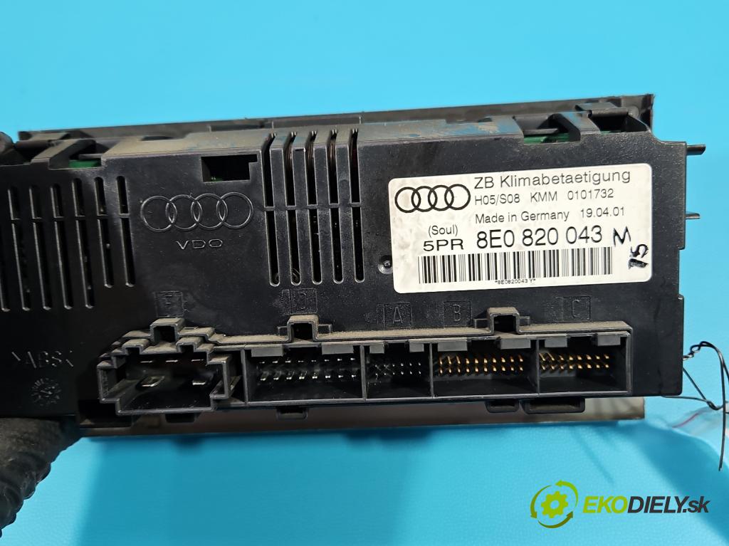 Audi A4 B6 2000-2004 1.9 TDI 131 HP manual 96 kW 1896 cm3 4- panel kúrenia 8E0820043M