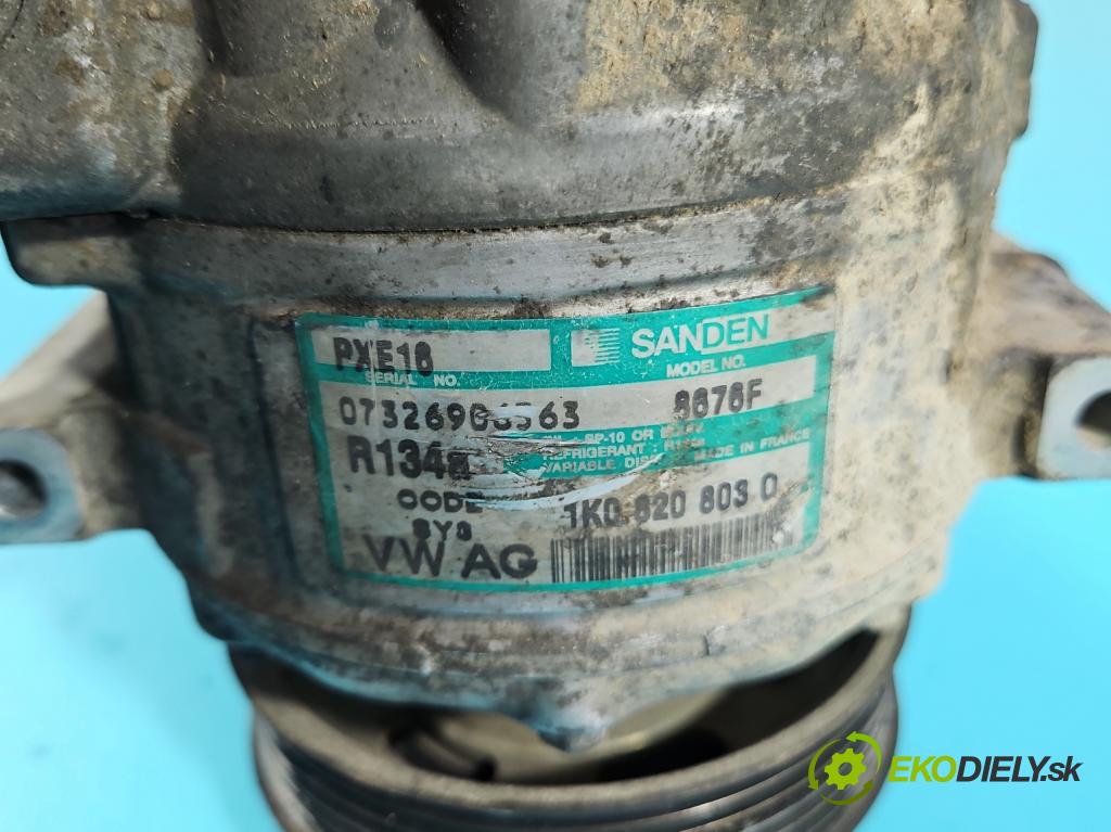 Vw Touran I 2003-2015 2.0 tdi 136 HP manual 100 kW 1968 cm3 5- Kompresor: klimatizácie 1K0820803Q (Kompresor klimatizácie)