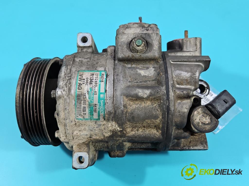 Vw Touran I 2003-2015 2.0 tdi 136 HP manual 100 kW 1968 cm3 5- Kompresor: klimatizácie 1K0820803Q (Kompresor klimatizácie)