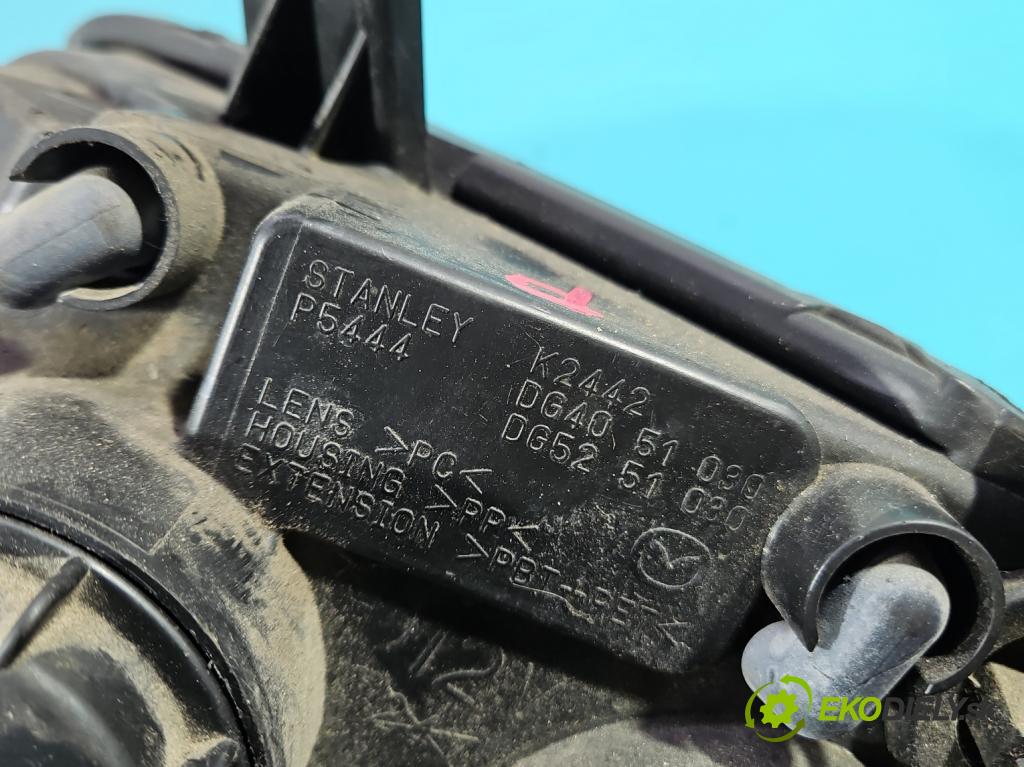 Mazda 2 I 2003-2007 1.4 16v 80 hp manual 59 kW 1388 cm3 5- světlo pravý 6M71-13W029-AD (Pravé přední světlo)