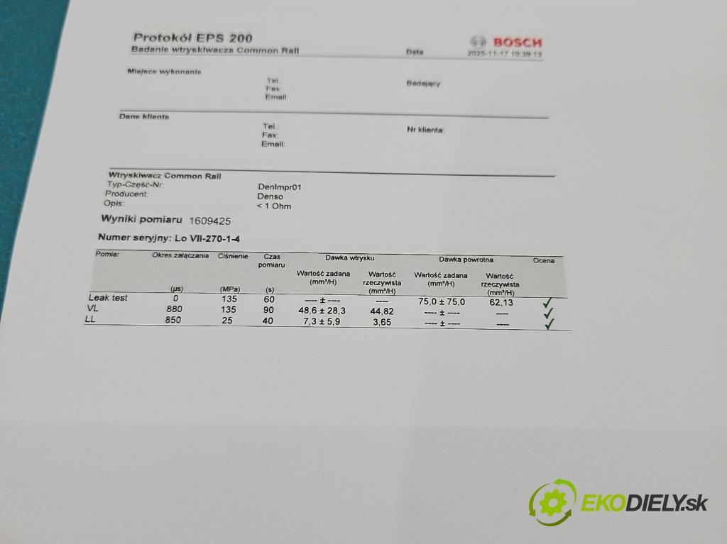 Opel Astra III 2004-2014 1.7 CDTI 110 hp manual 81 kW 1686 cm3 5- vstřikovač diesel 8-97376270-1