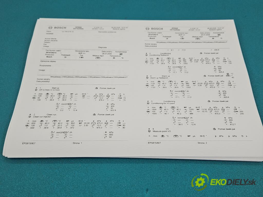 Skoda Roomster 1.4 TDi 69KM manual 51 kW 1422 cm3 5- vstřikovací čerpadlo 0414720215 (Vstřikovač paliva)