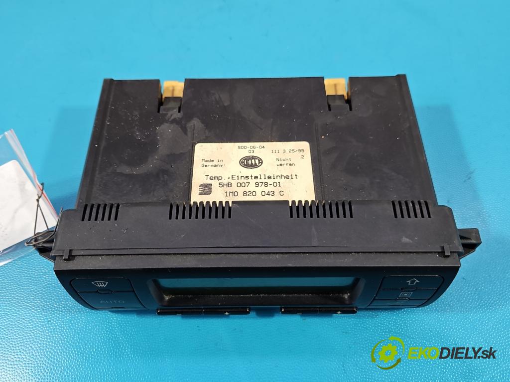 Seat Toledo II 1998-2004 1.6 sr 101 HP manual 74 kW 1595 cm3 4- panel kúrenia 1M0820043C
