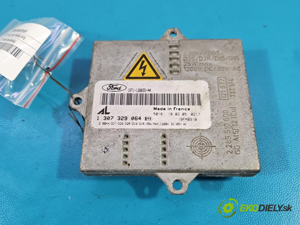 Ford Mondeo Mk3 2000-2007 2.0 tdci 116 hp manual 85 kW 1998 cm3 4- měnič xenon 1307329064 (Řídící jednotka xenonu)