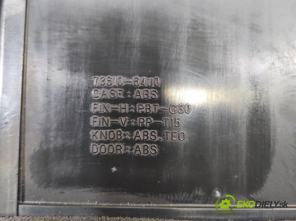 Suzuki Grand Vitara II 2005-2014 2.0 16V J20A 140 hp manual 103 kW 1995 cm3 5- Mřížka: topení medián: 73821-65J0 (Mřížka topení)