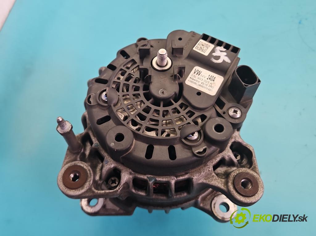 Vw Jetta VI 2010-2018 2.0 tdi 110 HP manual 81 kW 1968 cm3 4- Alternator 03L903023K (Alternátor)