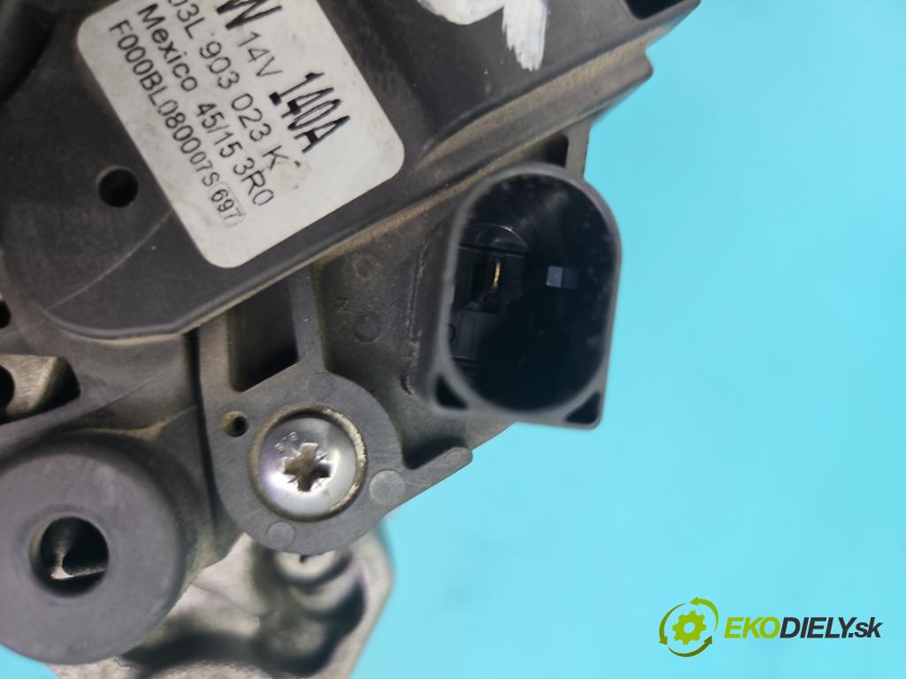 Vw Jetta VI 2010-2018 2.0 tdi 110 HP manual 81 kW 1968 cm3 4- Alternator 03L903023K (Alternátor)