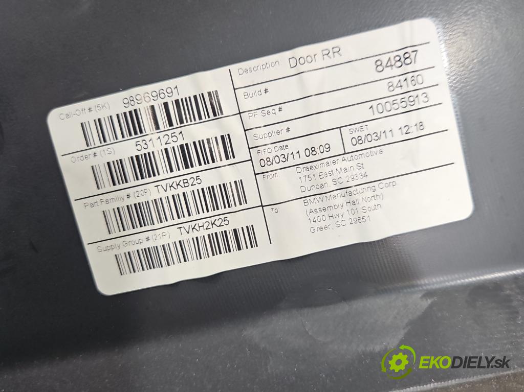 Bmw X3 F25 2010-2017 2.0d 184 hp automatic 135 kW 1995 cm3 5- sedačke: komplet