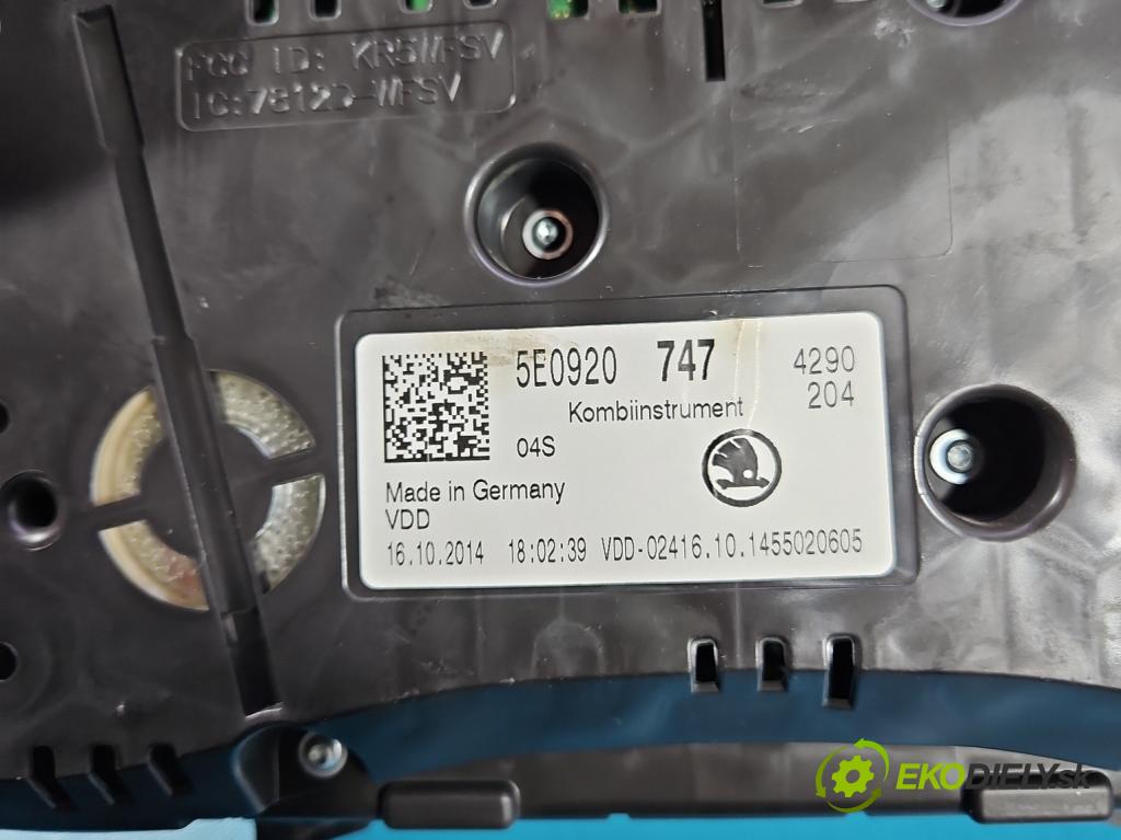 Skoda Octavia III 2013- 2.0 tdi 184 hp automatic 135 kW 1968 cm3 5- Přístrojová deska 5E0920747 (Přístrojová deska)