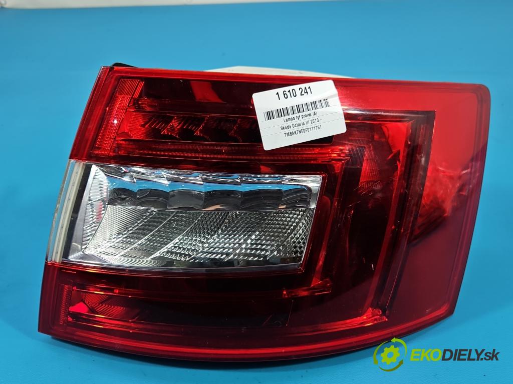 Skoda Octavia III 2013- 2.0 tdi 184hp automatic 135 kW 1968 cm3 5- svetlo / reflektor zadné pravé blatník 185311-02