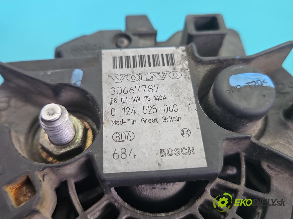 Volvo S60 I 2000-2010 2.4 D5 185 HP manual 136 kW 2401 cm3 4- Alternator 0124525060 (Alternátor)