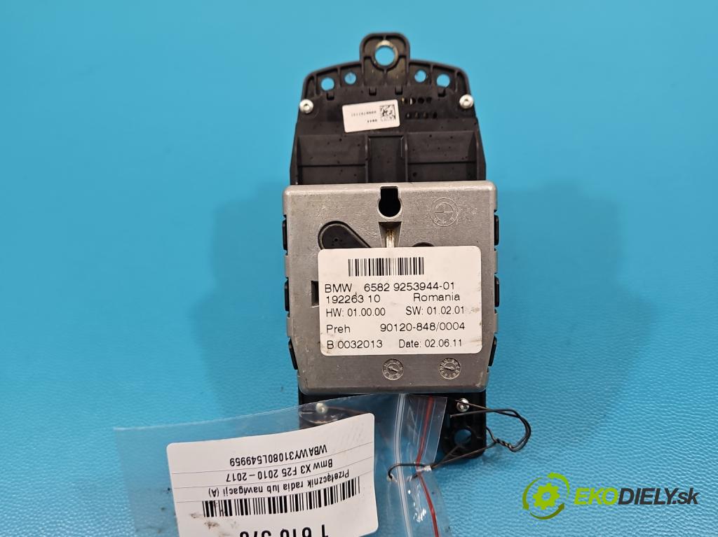 Bmw X3 F25 2010-2017 2.0d 184 hp automatic 135 kW 1995 cm3 5- Přepínač rádia nebo navigace: 9253944