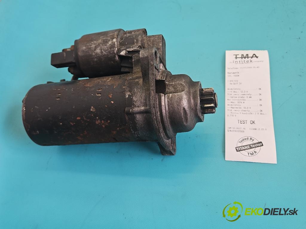 Vw Golf IV 1997-2003 1.9 TDI 90 hp manual 66 kW 1896 cm3 3- startér:  (Startér)