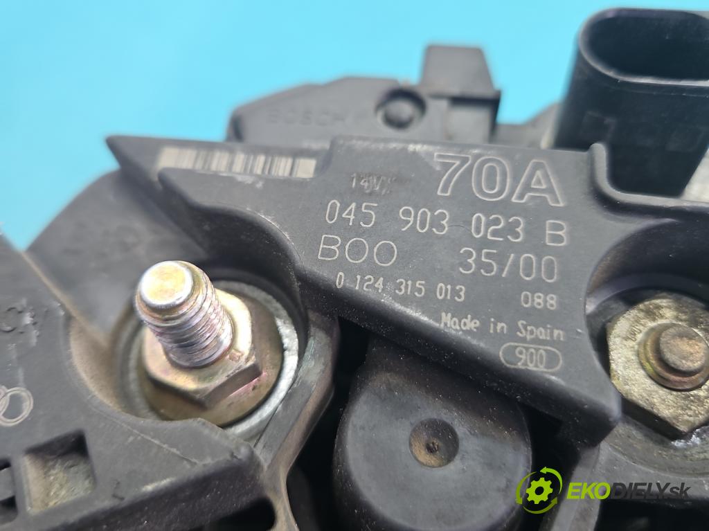 Vw Polo III 6N 1994-2001 1.4 TDI 75 HP manual 55 kW 1422 cm3 5- Alternator 045903023B (Alternátor)