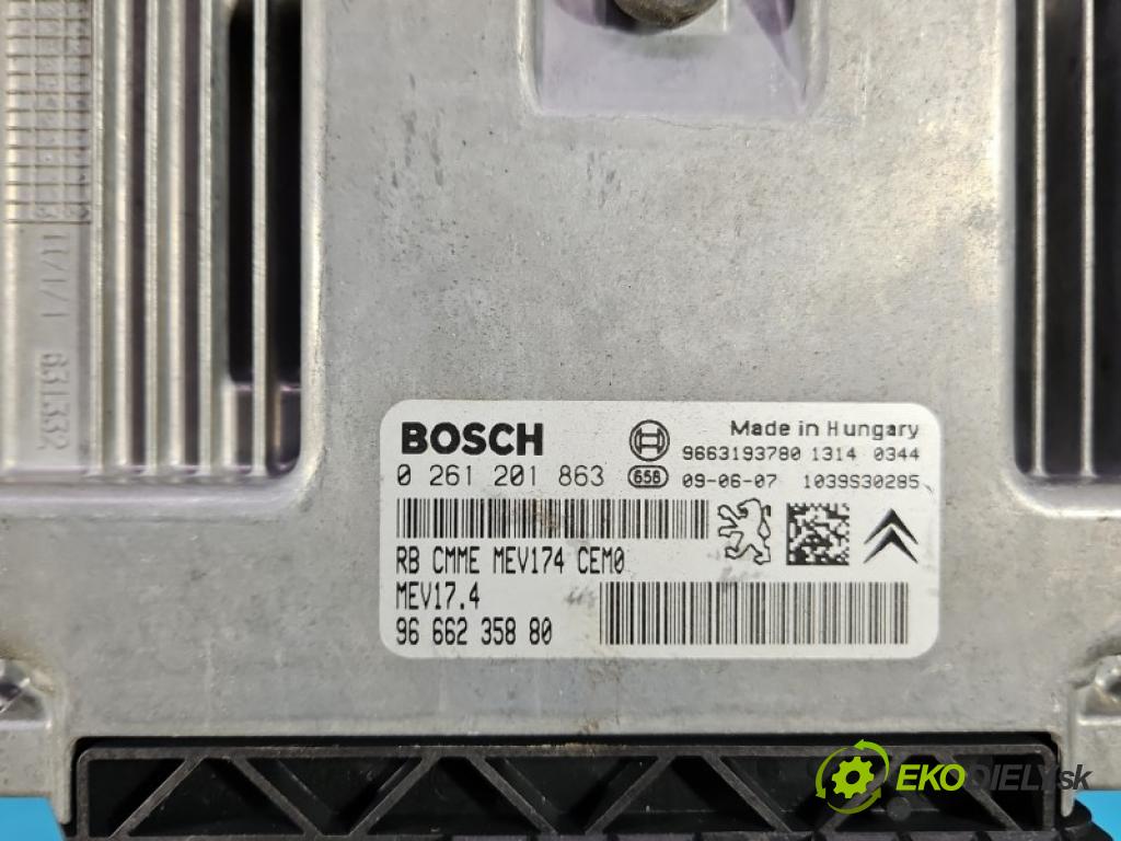 Peugeot 308 I 2007-2013 1.6 16V 120 hp manual 88 kW 1598 cm3 5- řídící jednotka motoru 0261201863