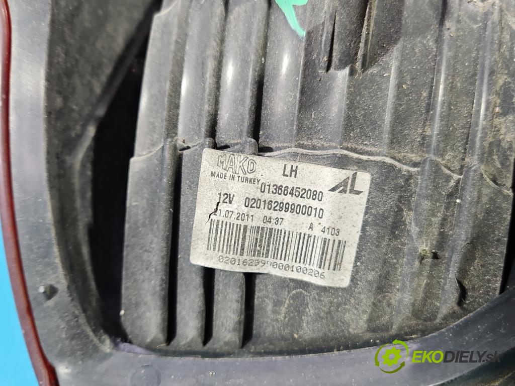 Peugeot Boxer II 2006-2018 2.2 hdi 120 HP manual 88 kW 2198 cm3 5- svetlo / reflektor zadné ľavé blatník 01366452080