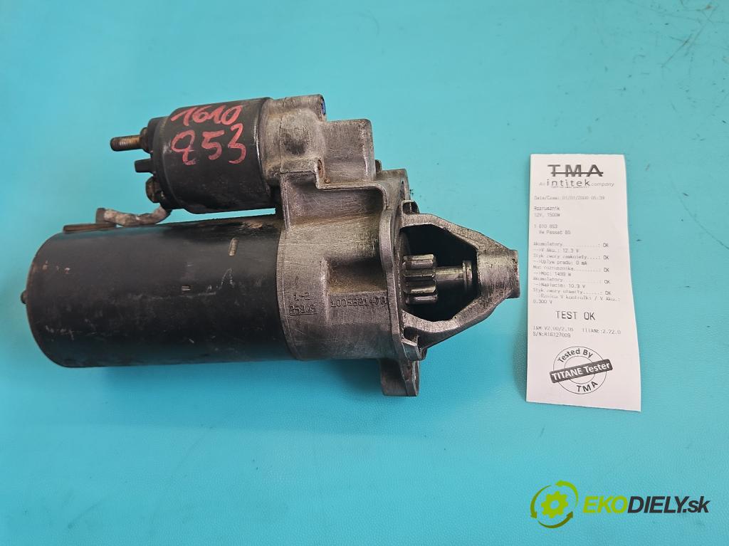 Vw Passat B5 1995-2005 1.9 tdi 90 hp manual 66 kW 1896 cm3 5- startér:  (Startér)