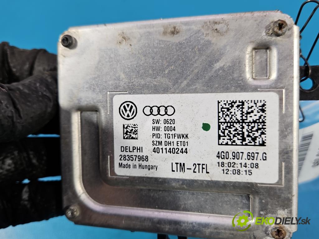 Vw Golf VII 2012-2020 1.4 TSI 140 hp manual 103 kW 1395 cm3 5- měnič xenon 4G0907697G (Řídící jednotka xenonu)