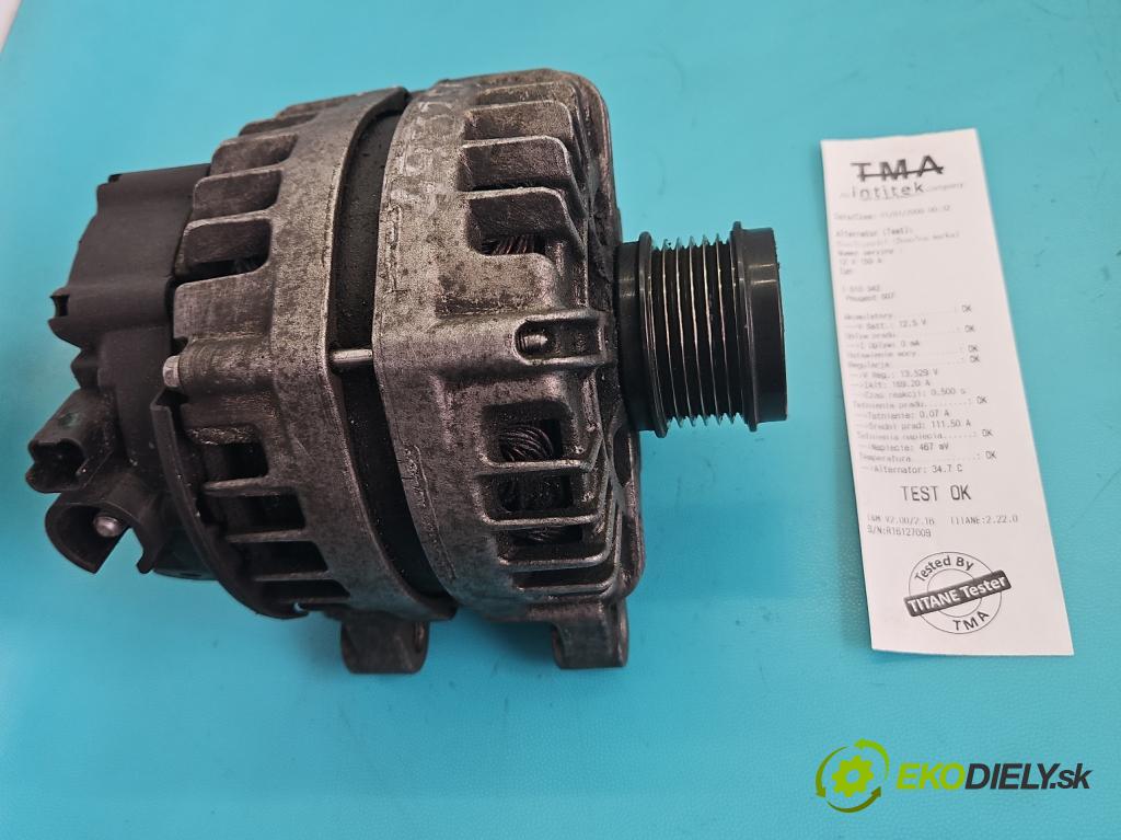 Peugeot 607 2.2 hdi 133 HP manual 98 kW 2179 cm3 4- Alternator 9810525380 (Alternátor)