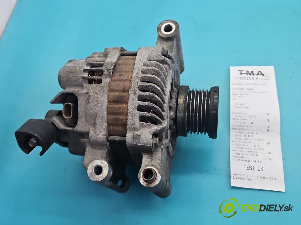 Peugeot 308 I 2007-2013 1.6 16V 120 HP manual 88 kW 1598 cm3 5- Alternator 757695680 (Alternátor)