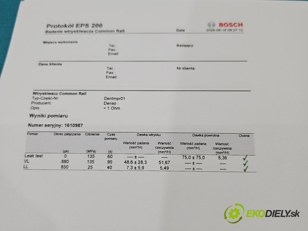 Peugeot Boxer II 2006-2018 2.2 hdi 120 hp manual 88 kW 2198 cm3 5- vstřikovač diesel 6C1Q-9K546-AC