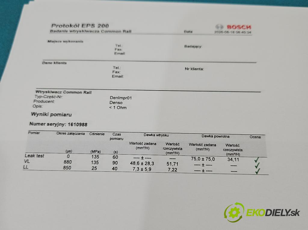 Peugeot Boxer II 2006-2018 2.2 hdi 120 hp manual 88 kW 2198 cm3 5- vstřikovač diesel 6C1Q-9K546-AC