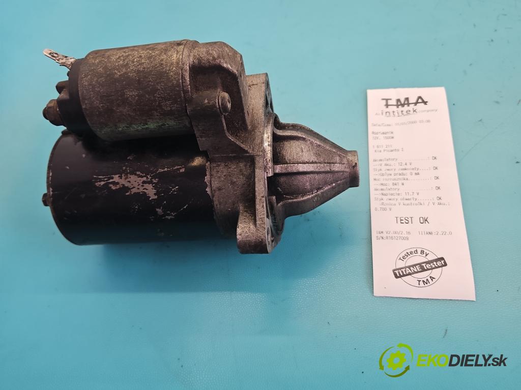 Kia Picanto I 2003-2011 1.1b 65 hp manual 48 kW 1086 cm3 5- startér: 36100-02555 (Startér)