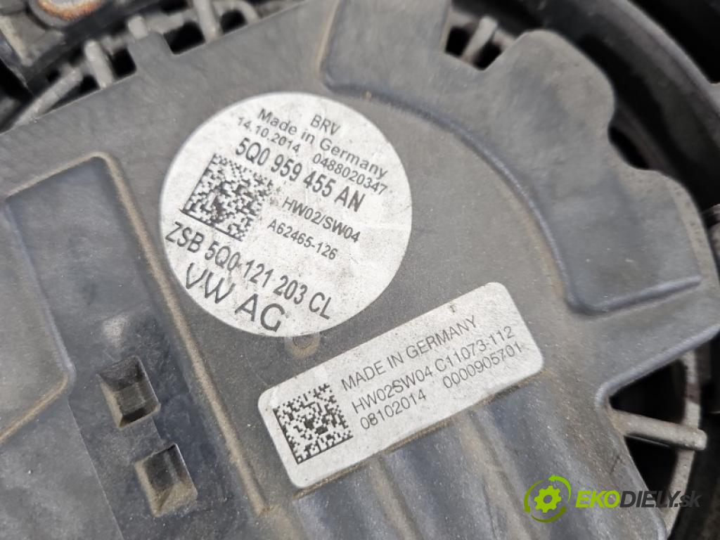 Skoda Octavia III 2013- 2.0 tdi 184 hp automatic 135 kW 1968 cm3 5- ventilátor chladič 5Q0959455AN
