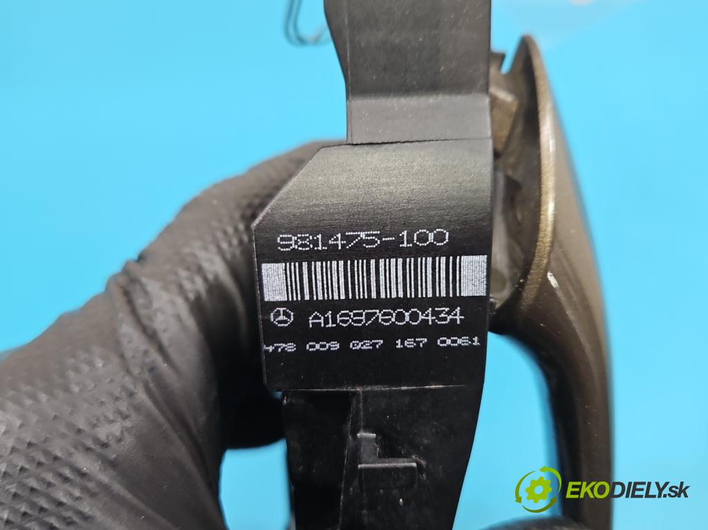 Mercedes B W245 2005-2011 2.0 16v 116 HP manual 85 kW 2034 cm3 5- rukoväť zadné pravé mimo: A1697600434 (Kľučka dverí ostatné)