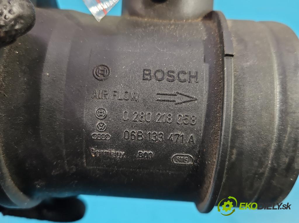 Audi A4 B6 2000-2004 2.0 20V 131 hp manual 96 kW 1984 cm3 4- váha vzduchu 0280218058 (Snímač hmotnosti vzduchu)
