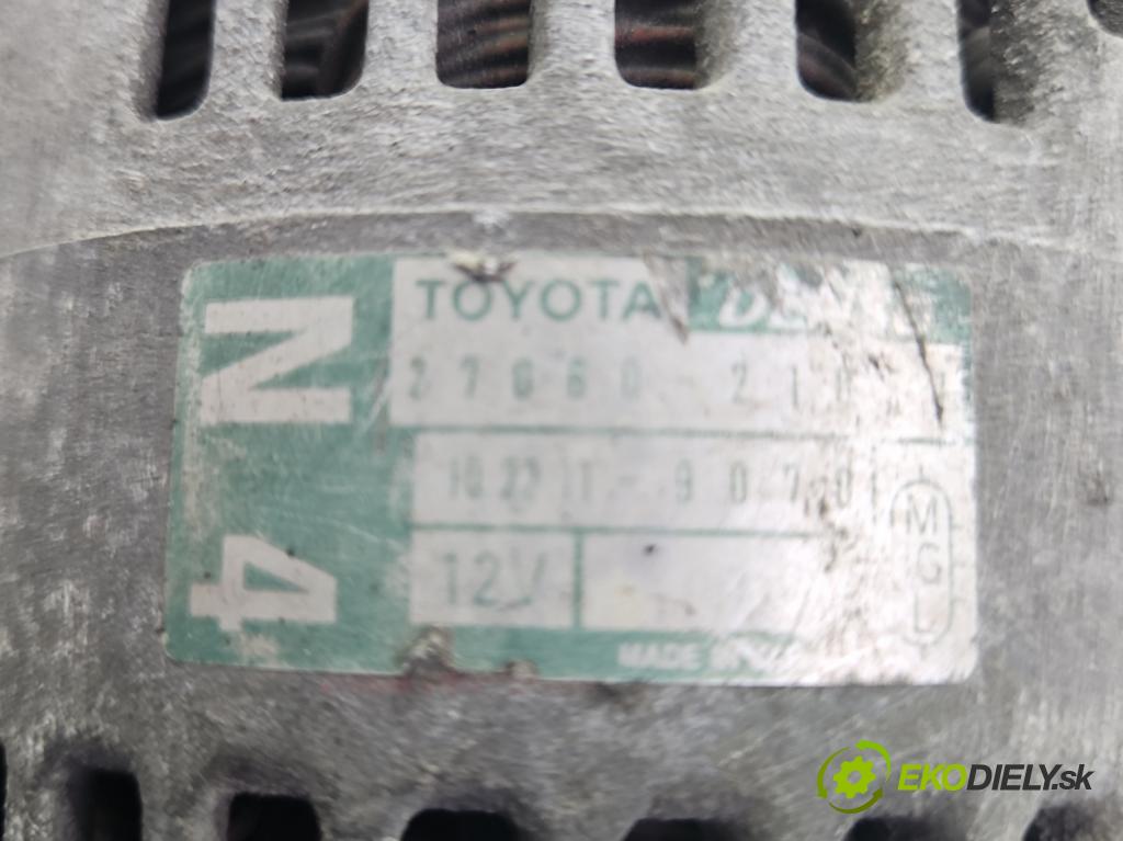 Toyota Yaris I 1999-2005 1.3 vvti 86 HP manual 63 kW 1299 cm3 3- Alternator 27060-21030 (Alternátor)