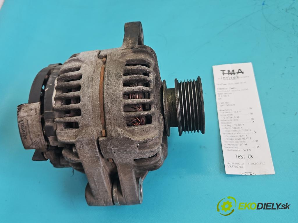 Opel Zafira B 2005-2014 1.9 cdti 120 hp manual 88 kW 1910 cm3 5- Alternator 93169028 (Alternátor)