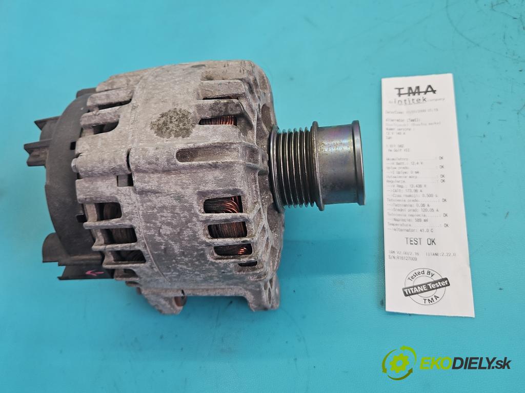 Vw Golf VII 2012-2020 1.4 TSI 140 hp manual 103 kW 1395 cm3 5- Alternator 04C903023K (Alternátor)
