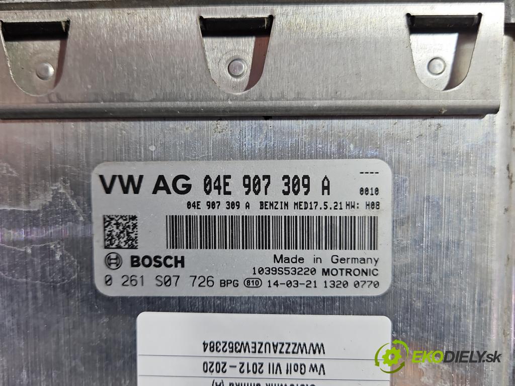 Vw Golf VII 2012-2020 1.4 TSI 140 hp manual 103 kW 1395 cm3 5- řídící jednotka motoru 04E907309A