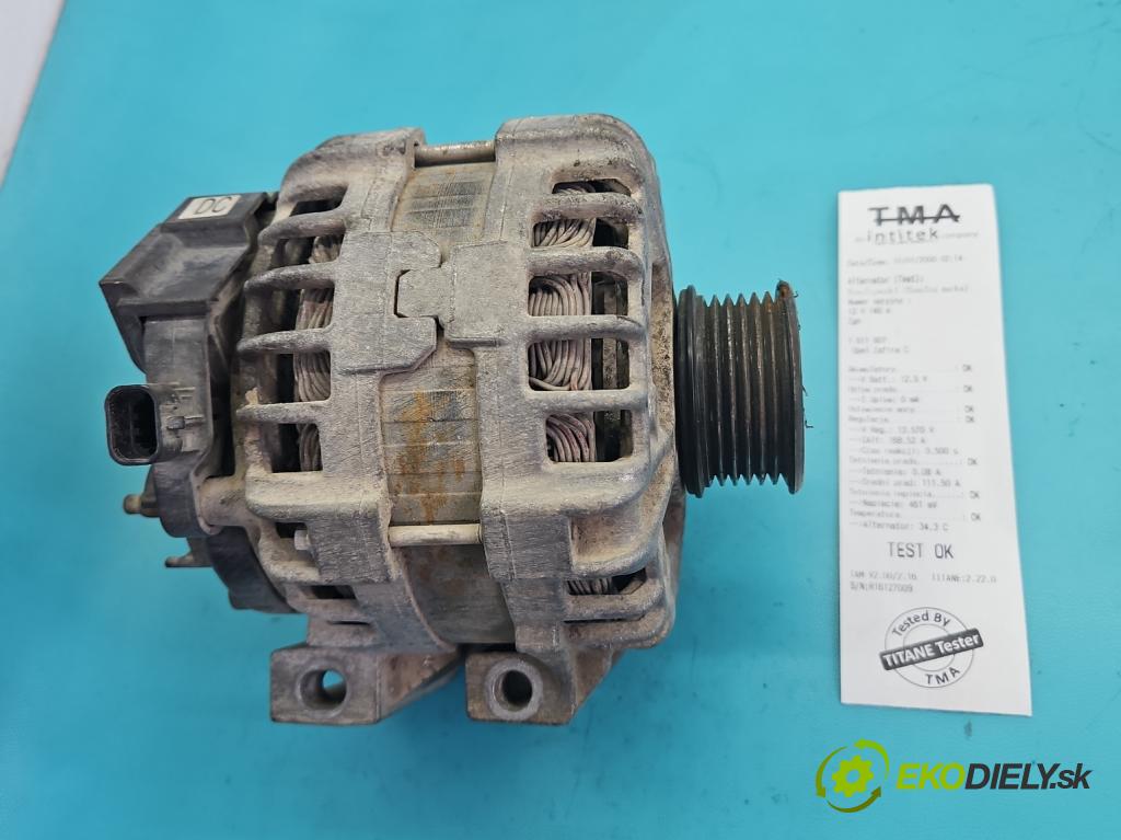 Opel Zafira C 2012-2019 Tourer 2.0 cdti B20DTH 170 hp manual 125 kW 1956 cm3 5- Alternator 39007852 (Alternátor)