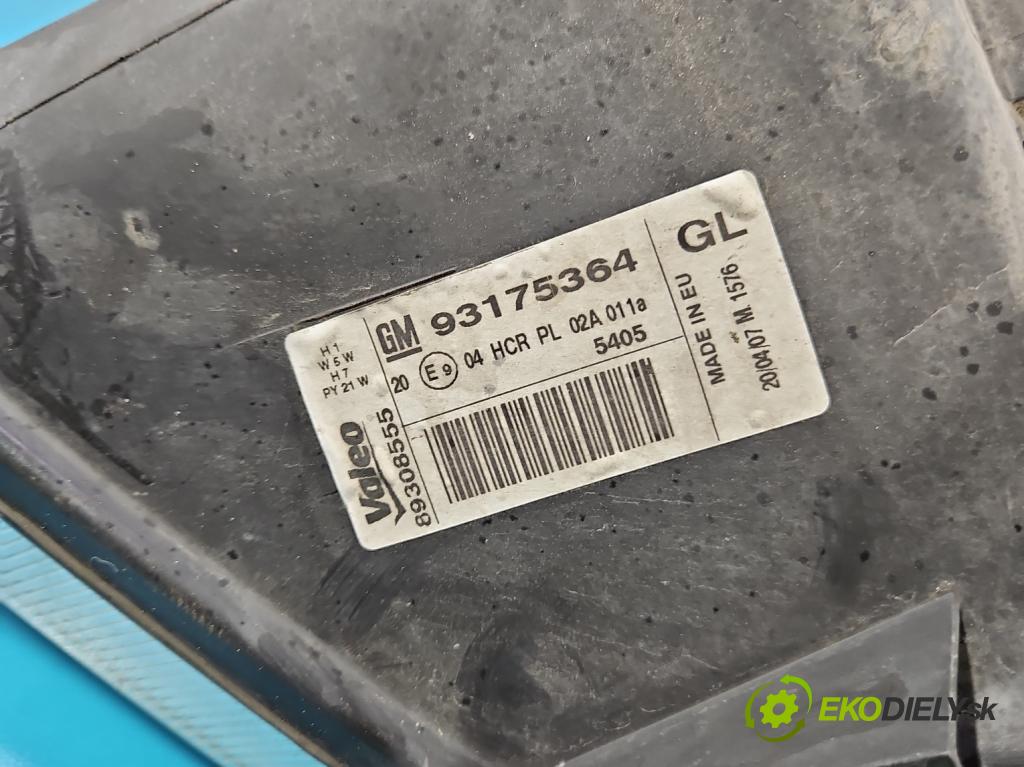 Opel Meriva A 2002-2010 1.7 cdti 101 hp manual 74 kW 1686 cm3 5- světlo levý 93175364 (Klika dveří ostatní)